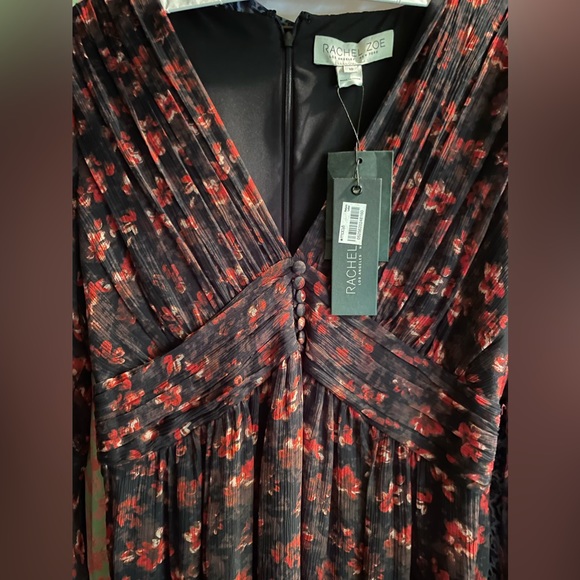 NWT $425 RACHEL ZOE CADEN SILK DRESS 100% silk - SZ 10 - Picture 10 of 12